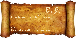 Borkovits Józsa névjegykártya